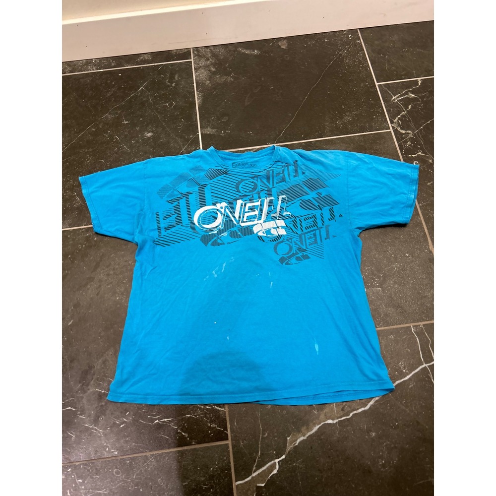 ONeill Mens Graphic T-Shirt Cyan Blue Short Sleeve Crewneck XXL Surf Style